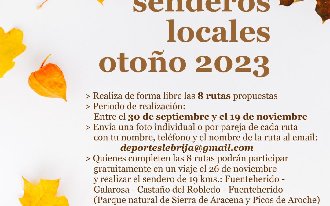 Nueva edición de la actividad deportiva “Senderismo en otoño 2023”